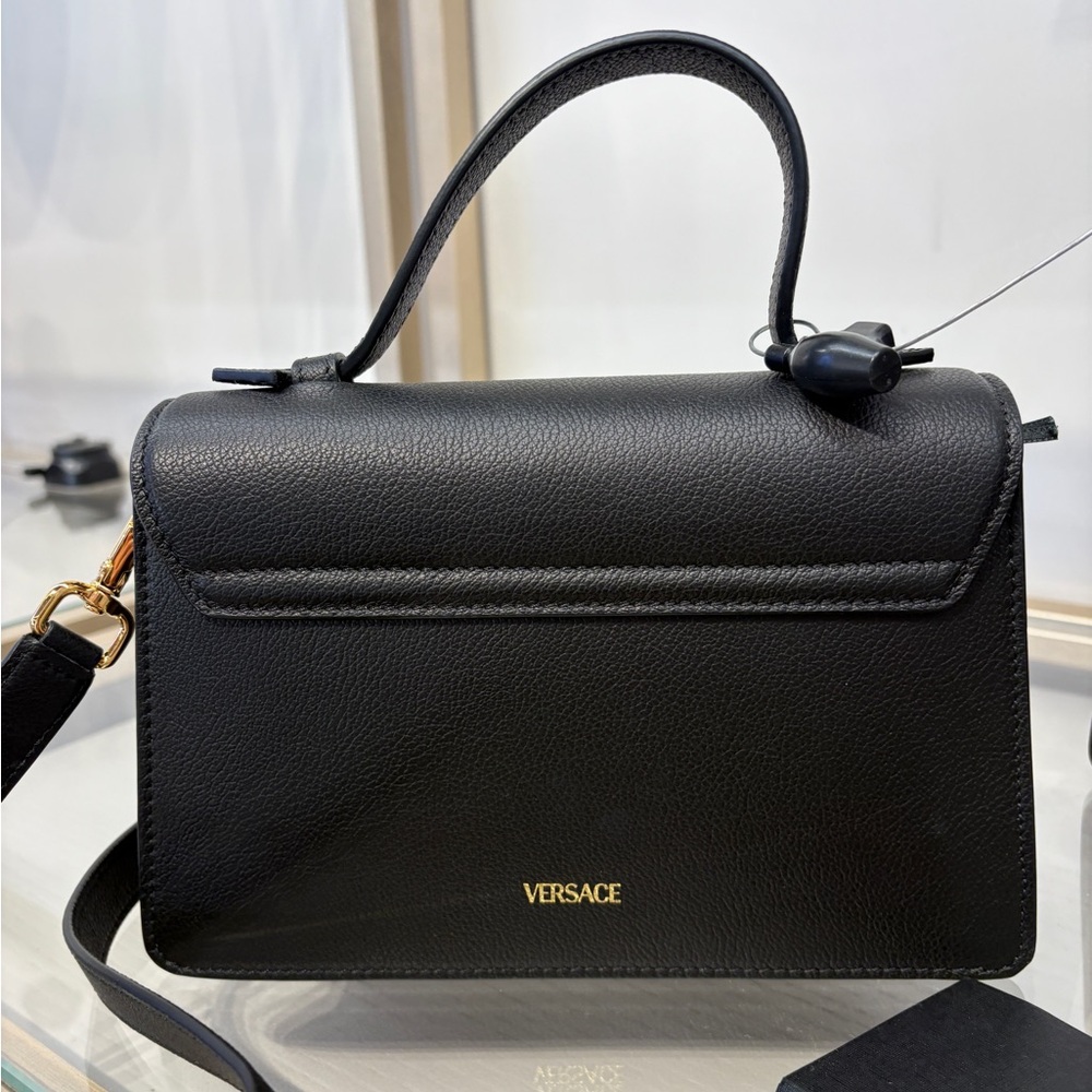 Versace La Medusa Top Handle Crossbody Bag Black NWT - Picture 4 of 7